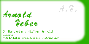 arnold heber business card